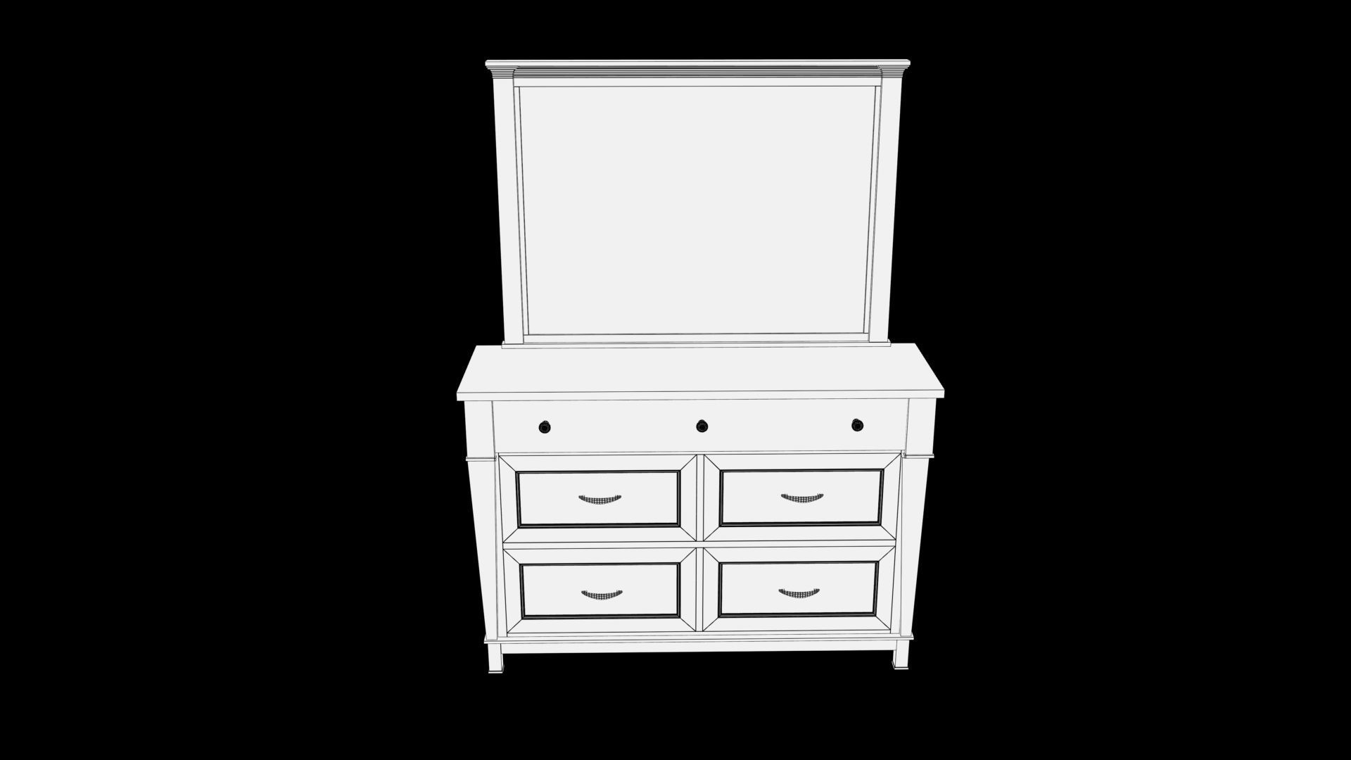 Dressing Table 3D model_6