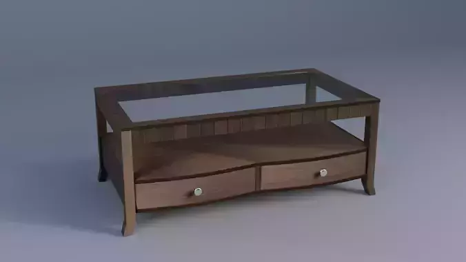 Glass Wood Table