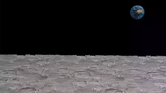 Moon Surface 3D model