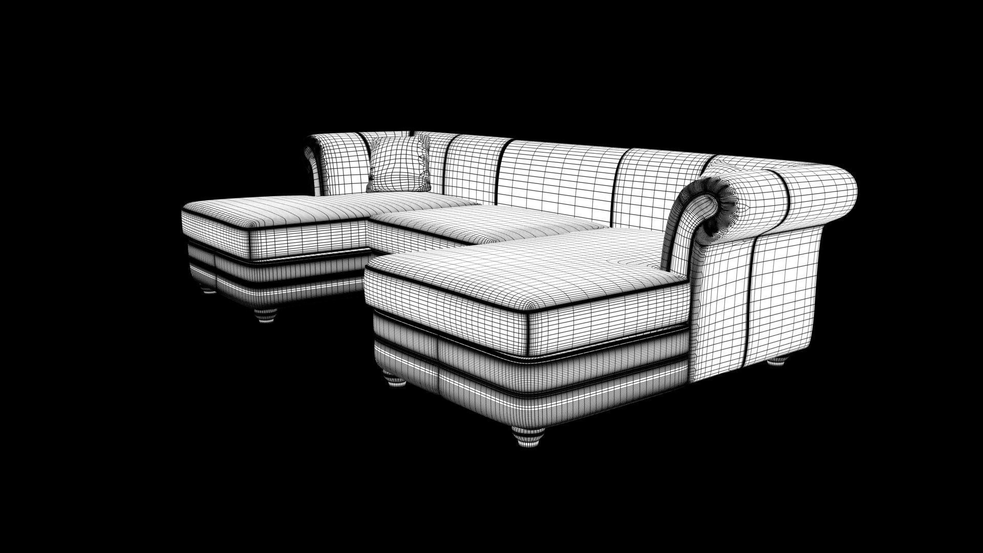 Sofa set 3D model_7