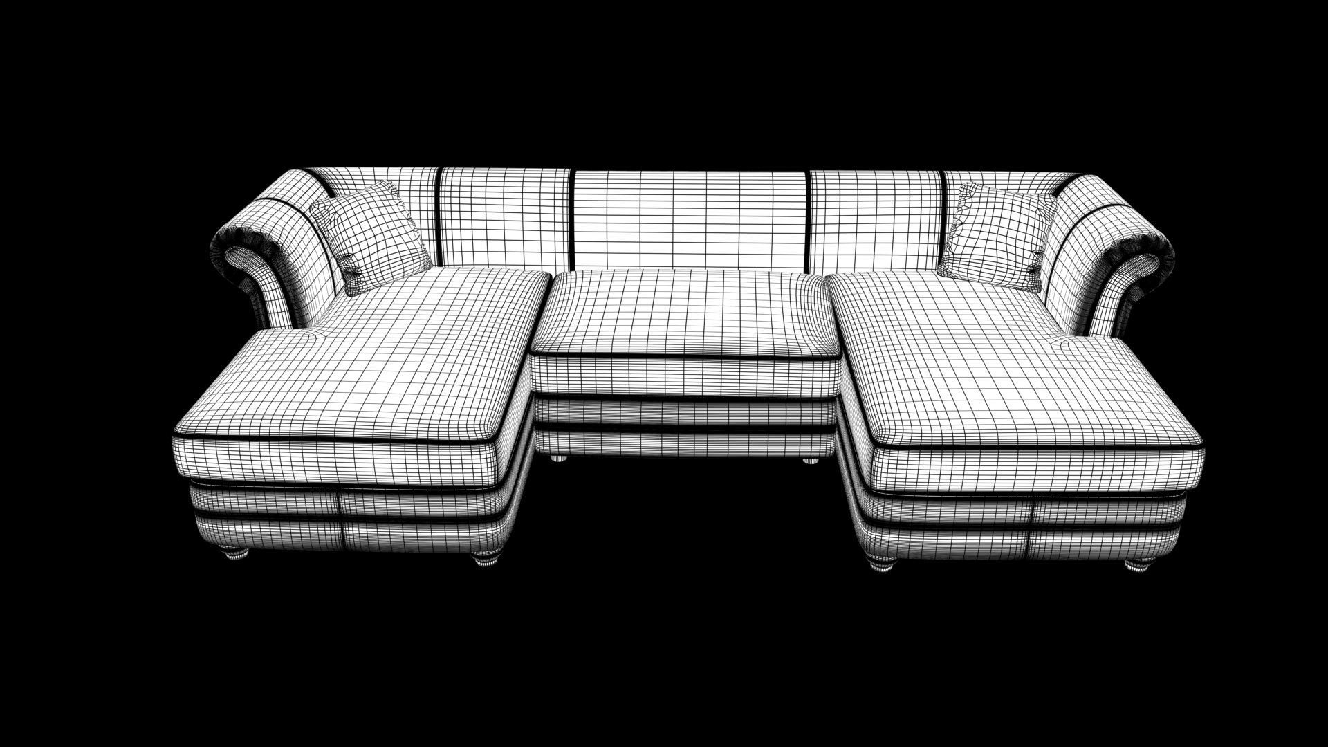 Sofa set 3D model_6