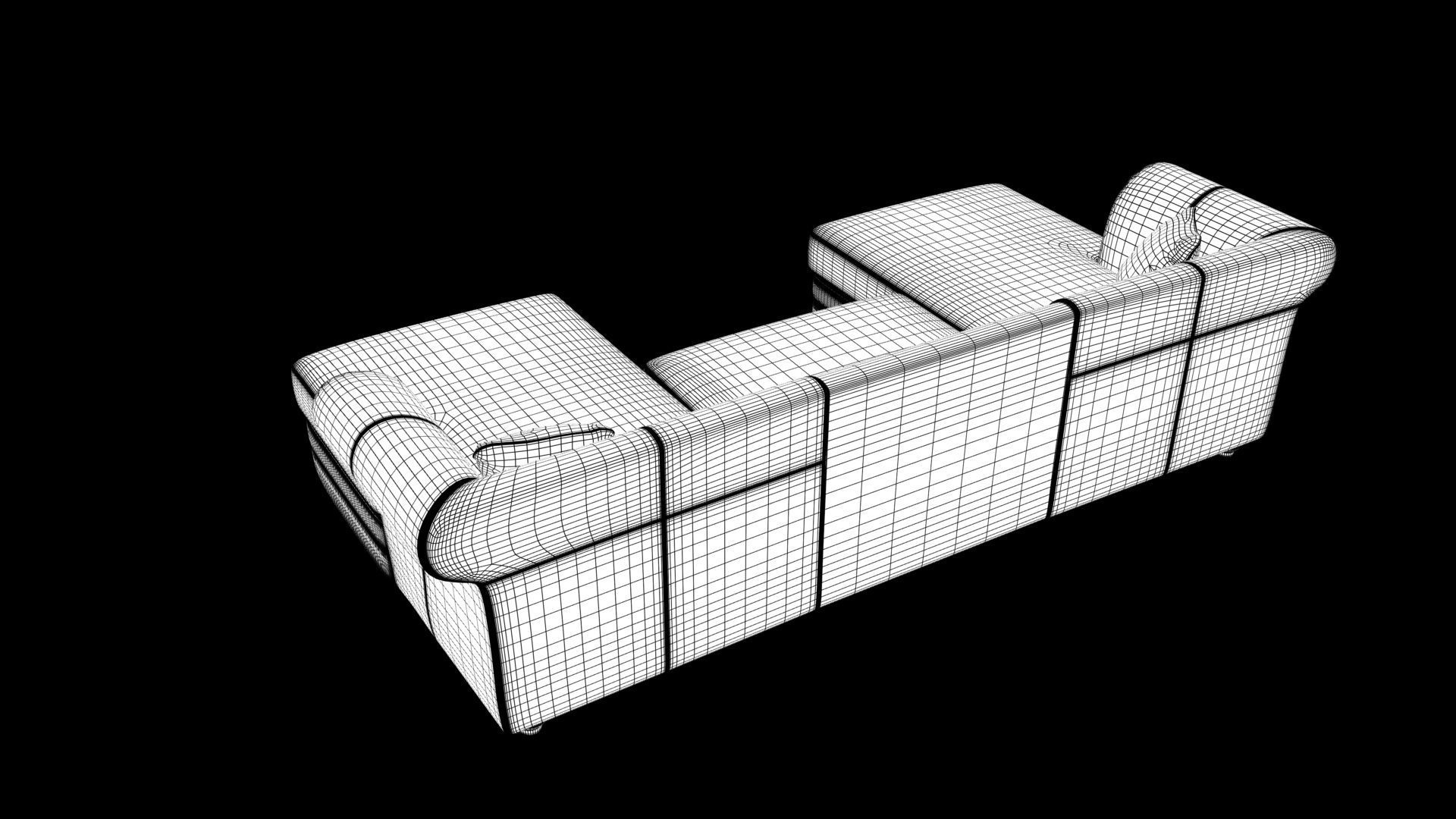 Sofa set 3D model_8