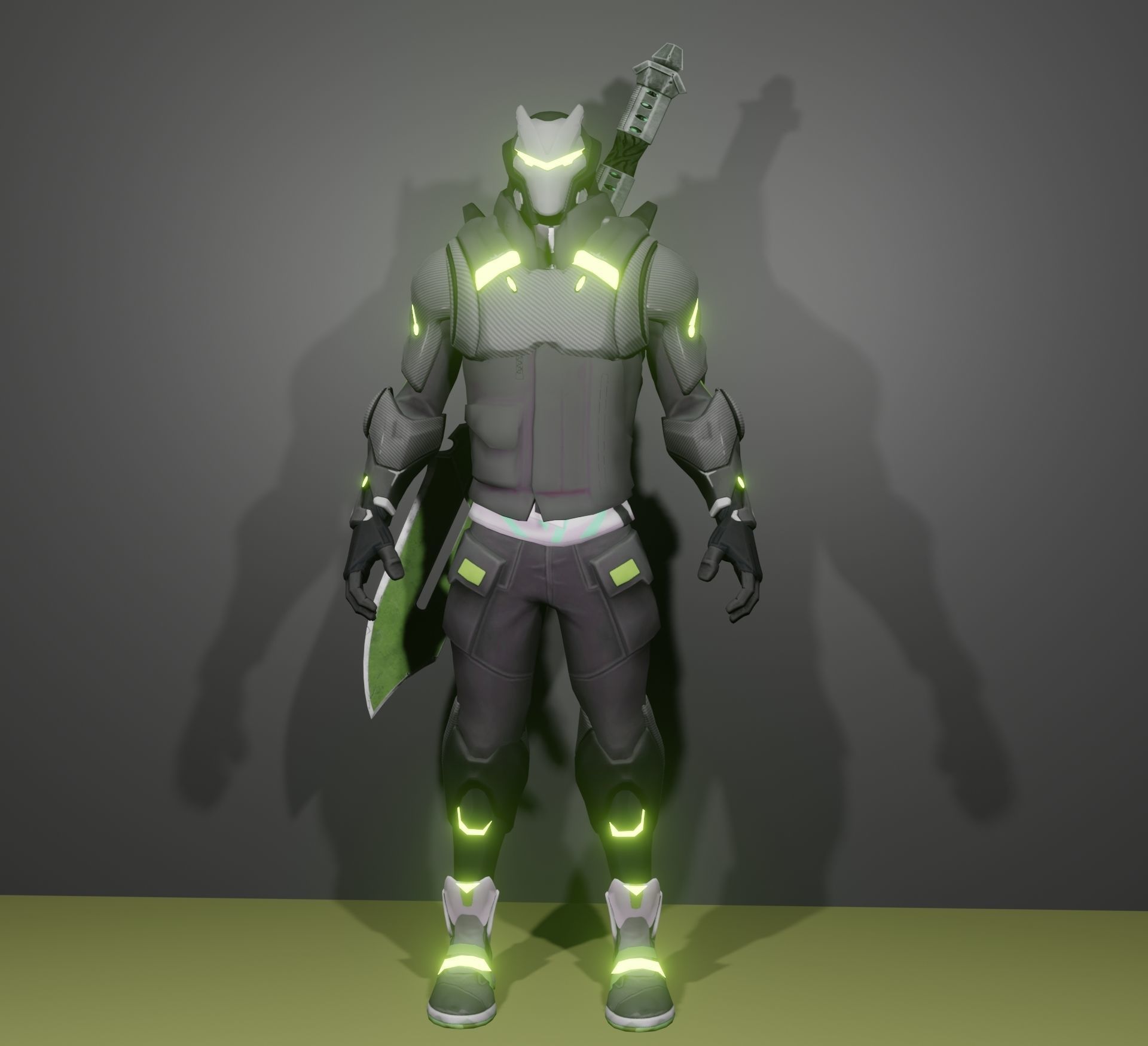 Cyber hunter 3D model_2