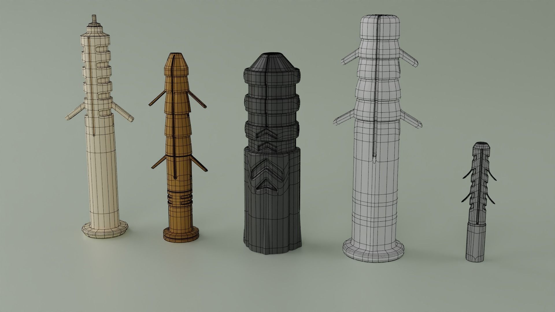 Plastic Plug Pack 3D model_7