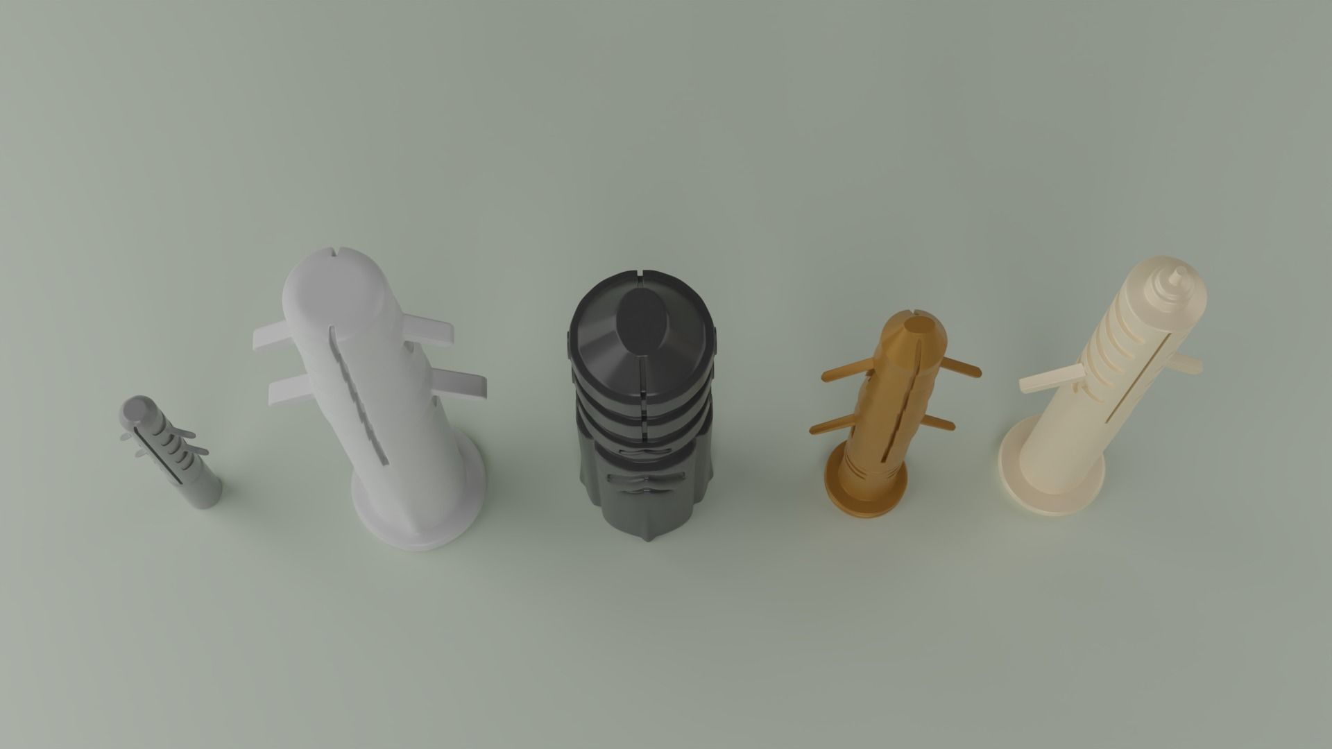 Plastic Plug Pack 3D model_5