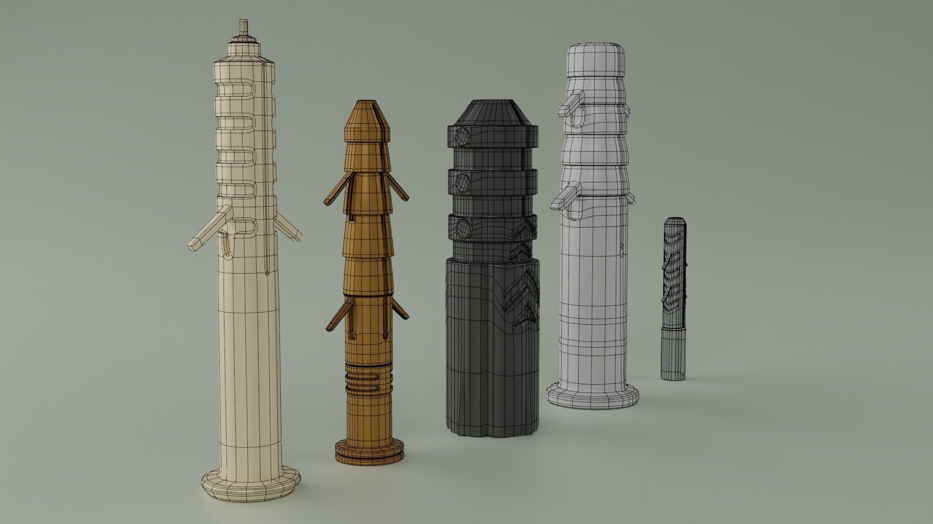 Plastic Plug Pack 3D model_6