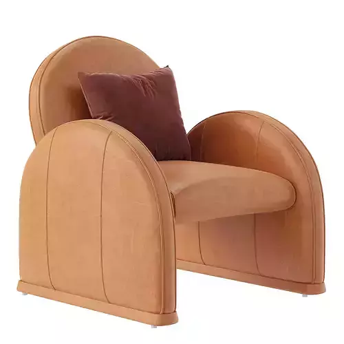 Nicola Leather Chair Kennison 3D model