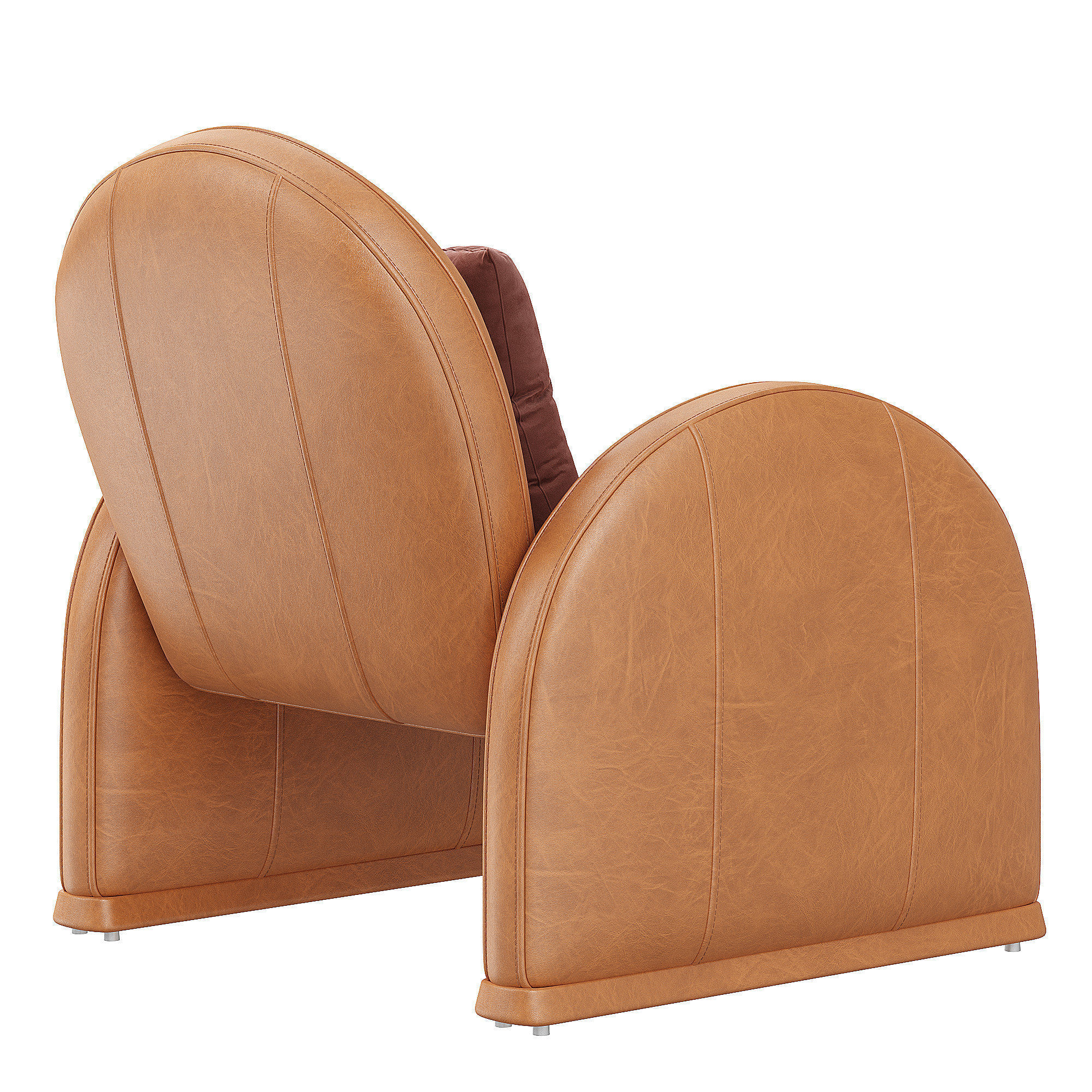 Nicola Leather Chair Kennison 3D model_2