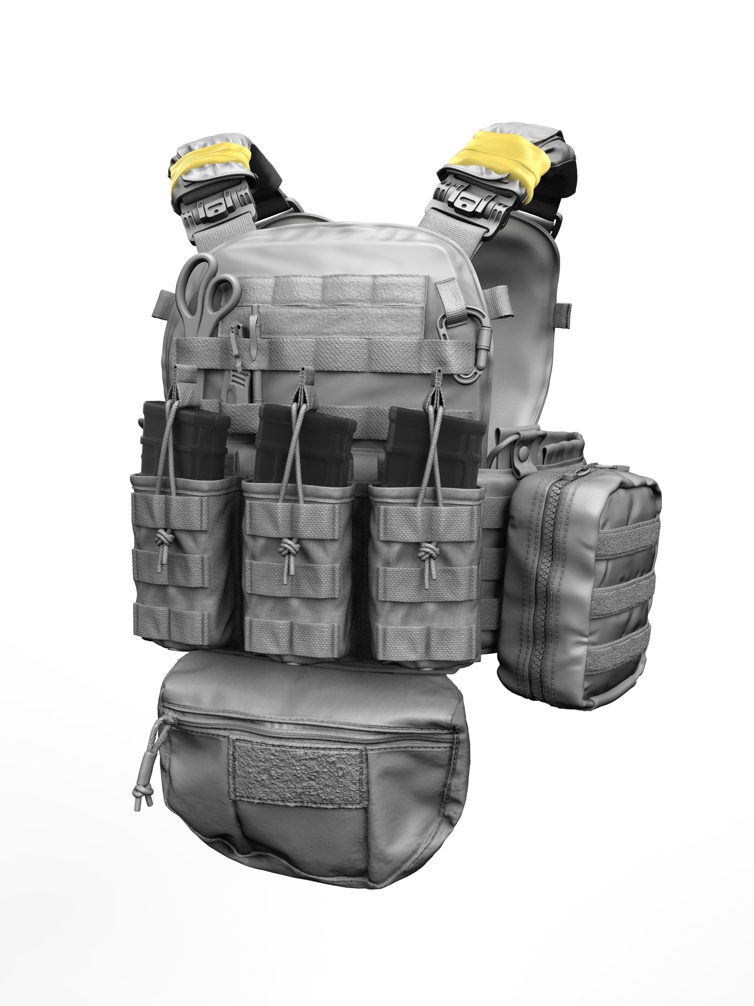 TACTICAL DUMP DROP POUCH ASSET 3D print model_1