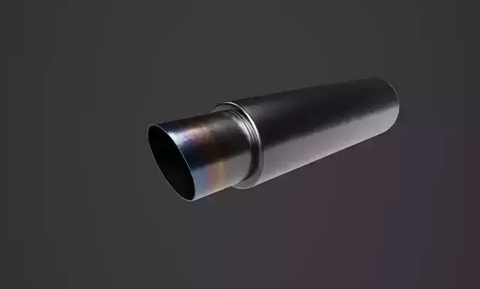 Car Sport Exhaust 2 Low-poly 3D model