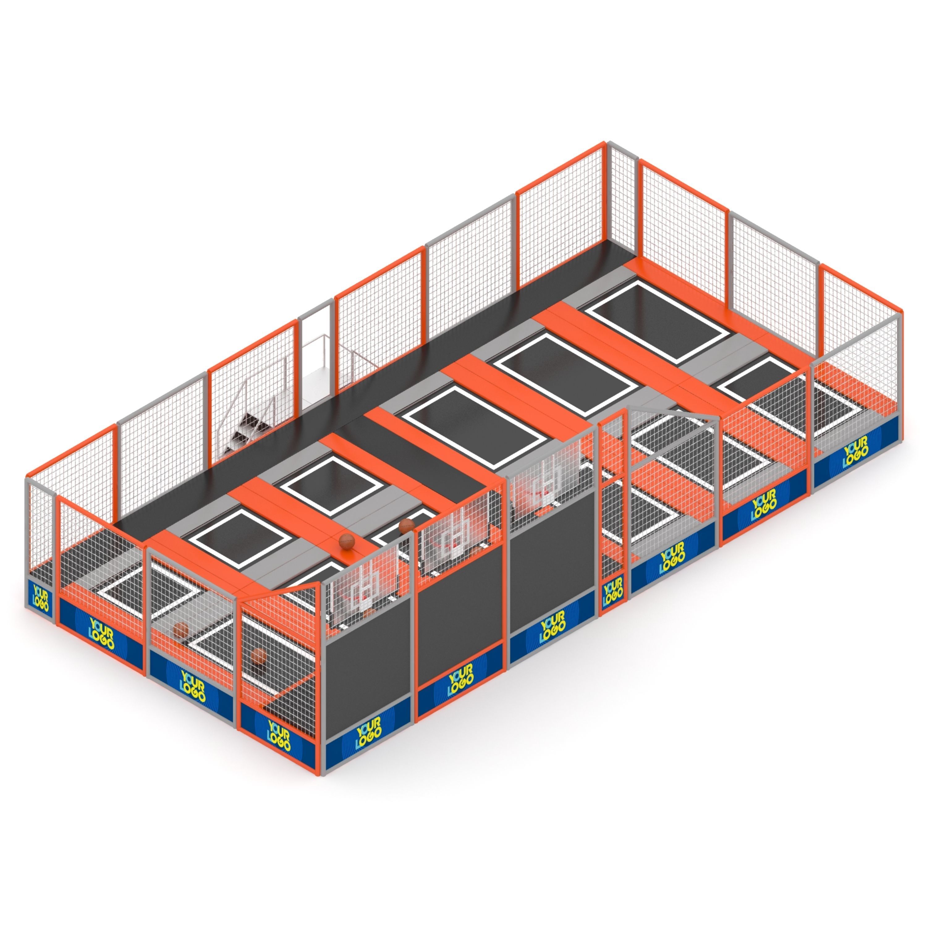 Trampoline Park 3D model_5