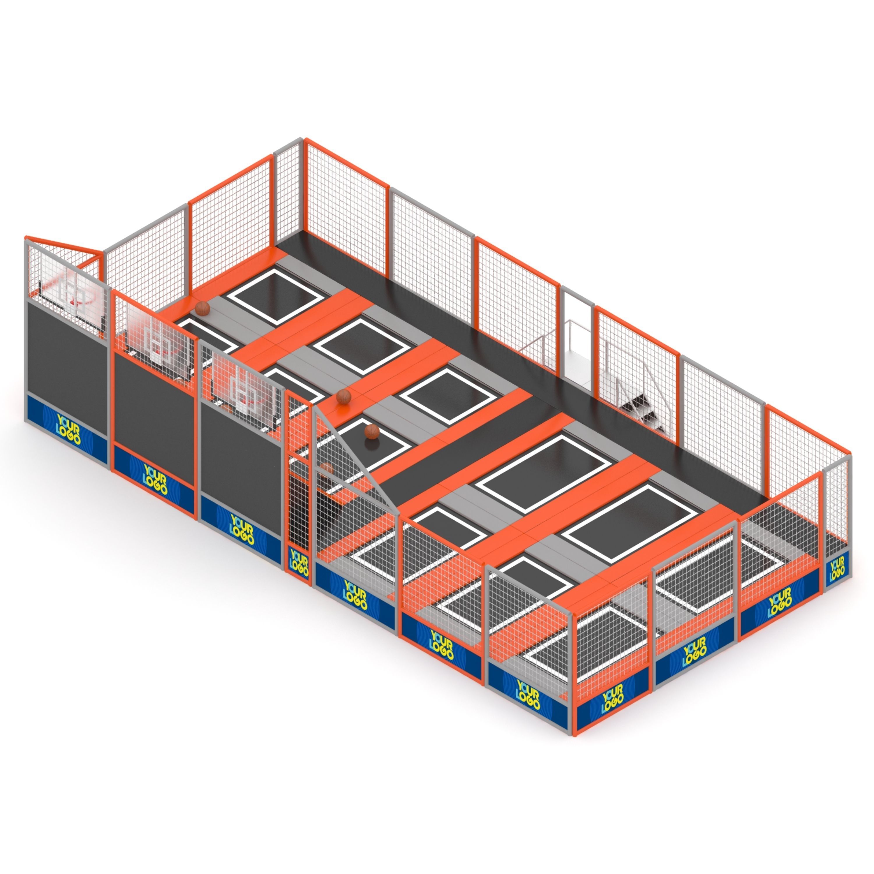 Trampoline Park 3D model_4