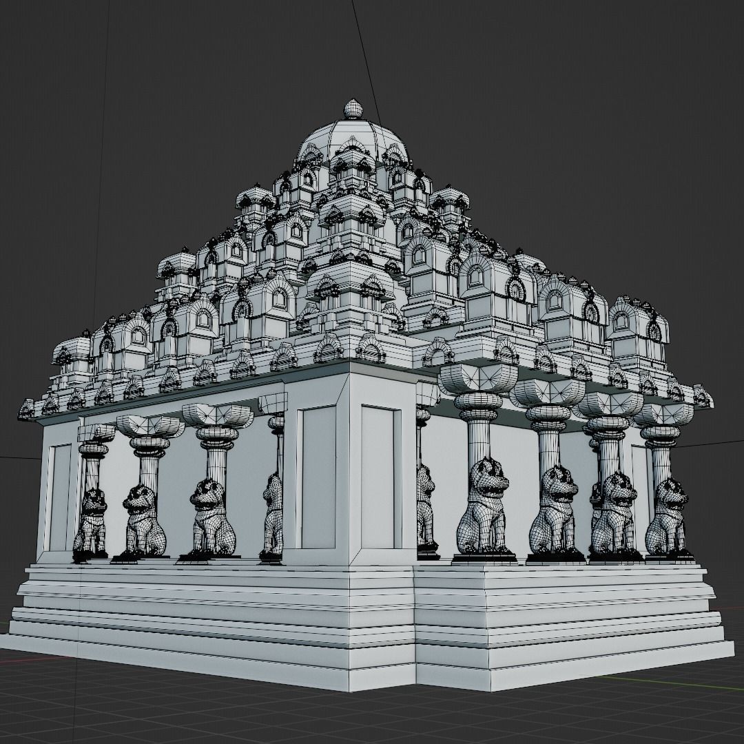 Mamallapuram Temple-4 3D model_2