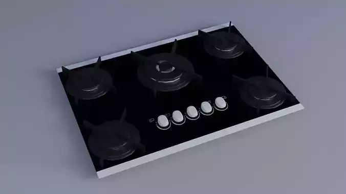 Hob Cooktop Low-poly 3D model