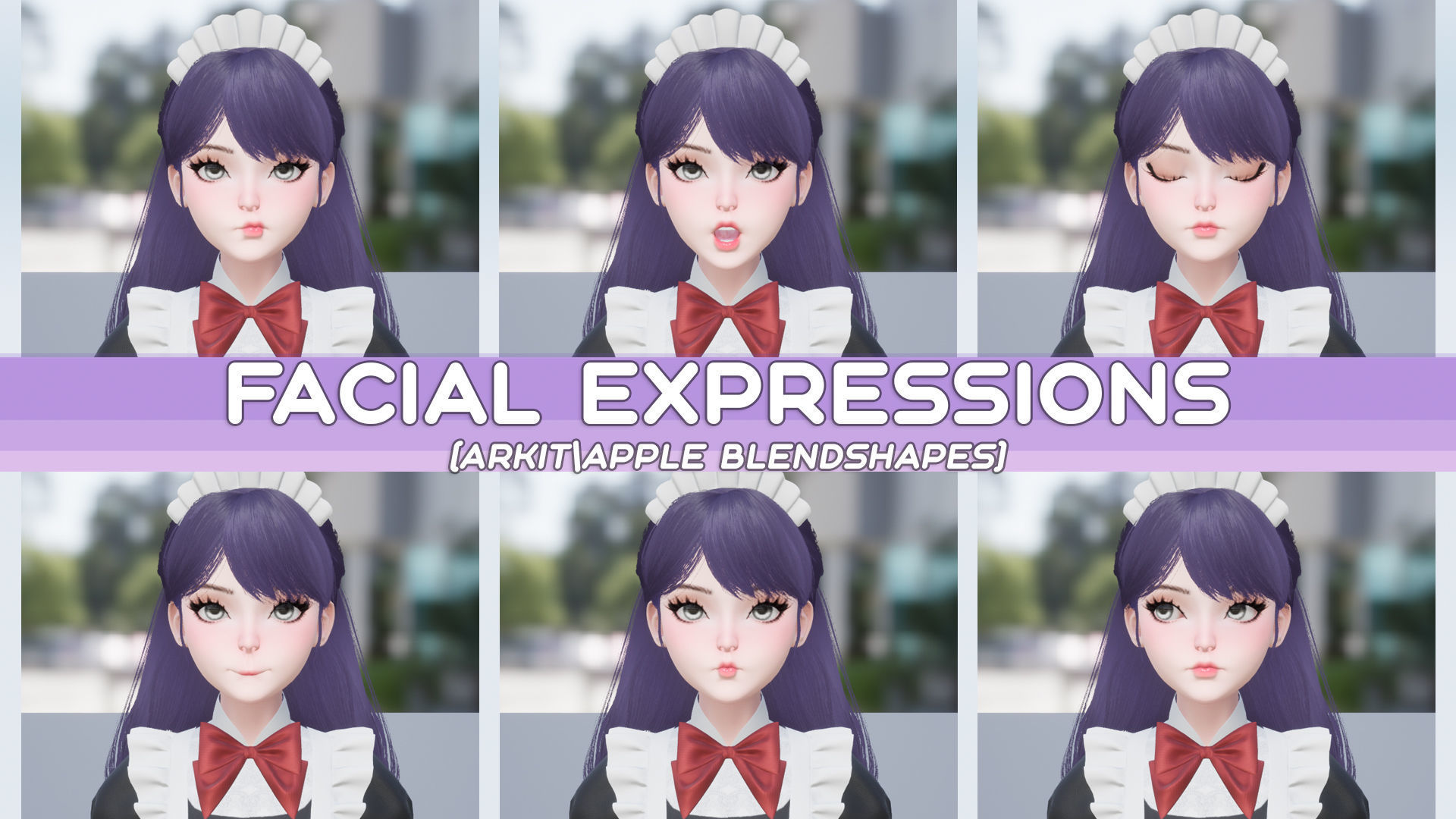 Cute Maid Low-poly 3D model_11