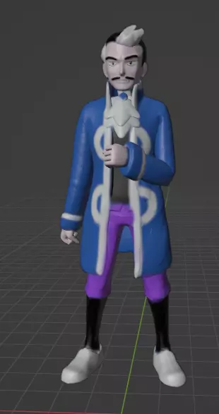 Juan gym leader 3D print model_0