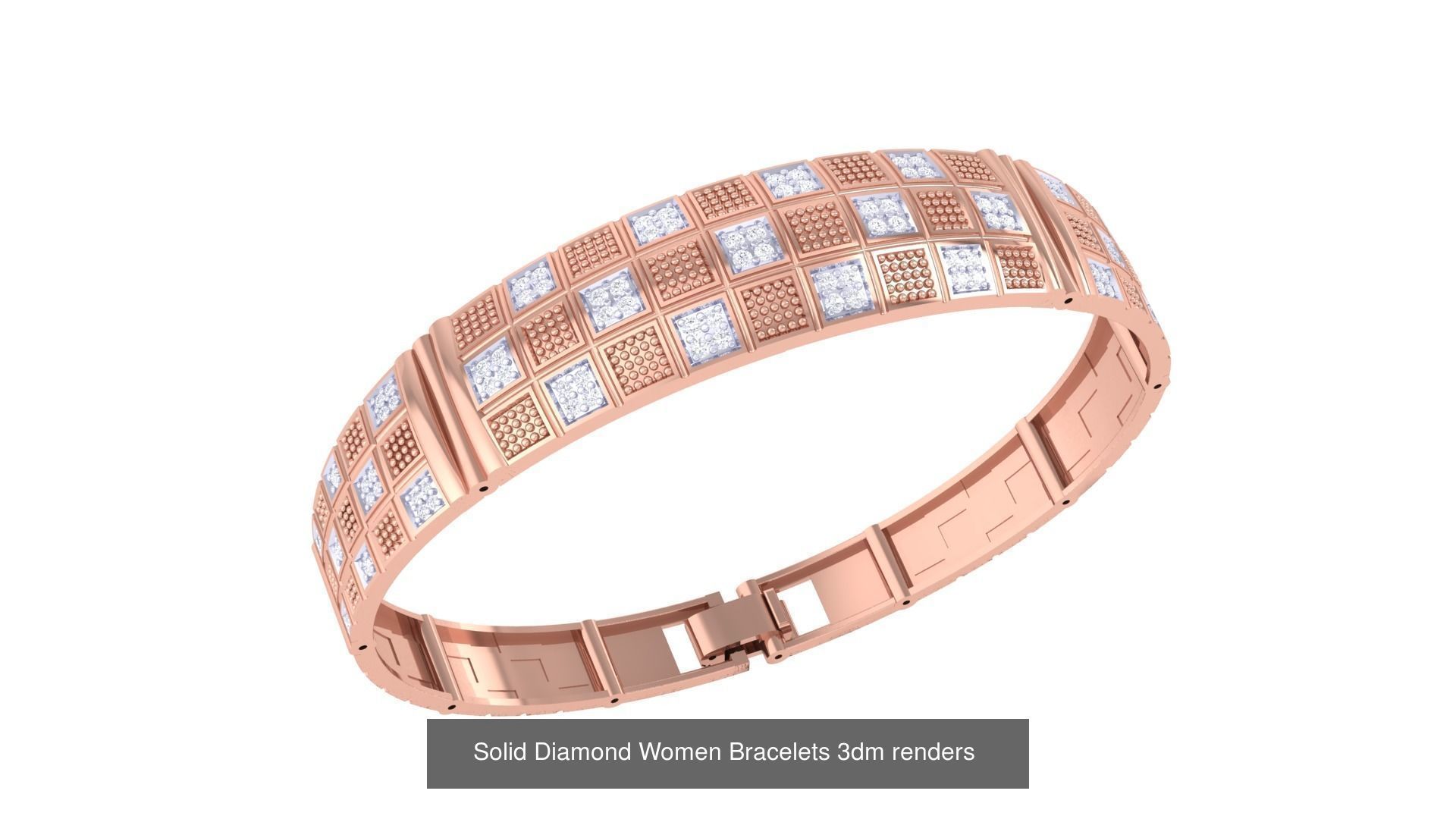 31 High Jewelry Italian Diamond Women Bracelets 3dm renders  3D Model Collection_7