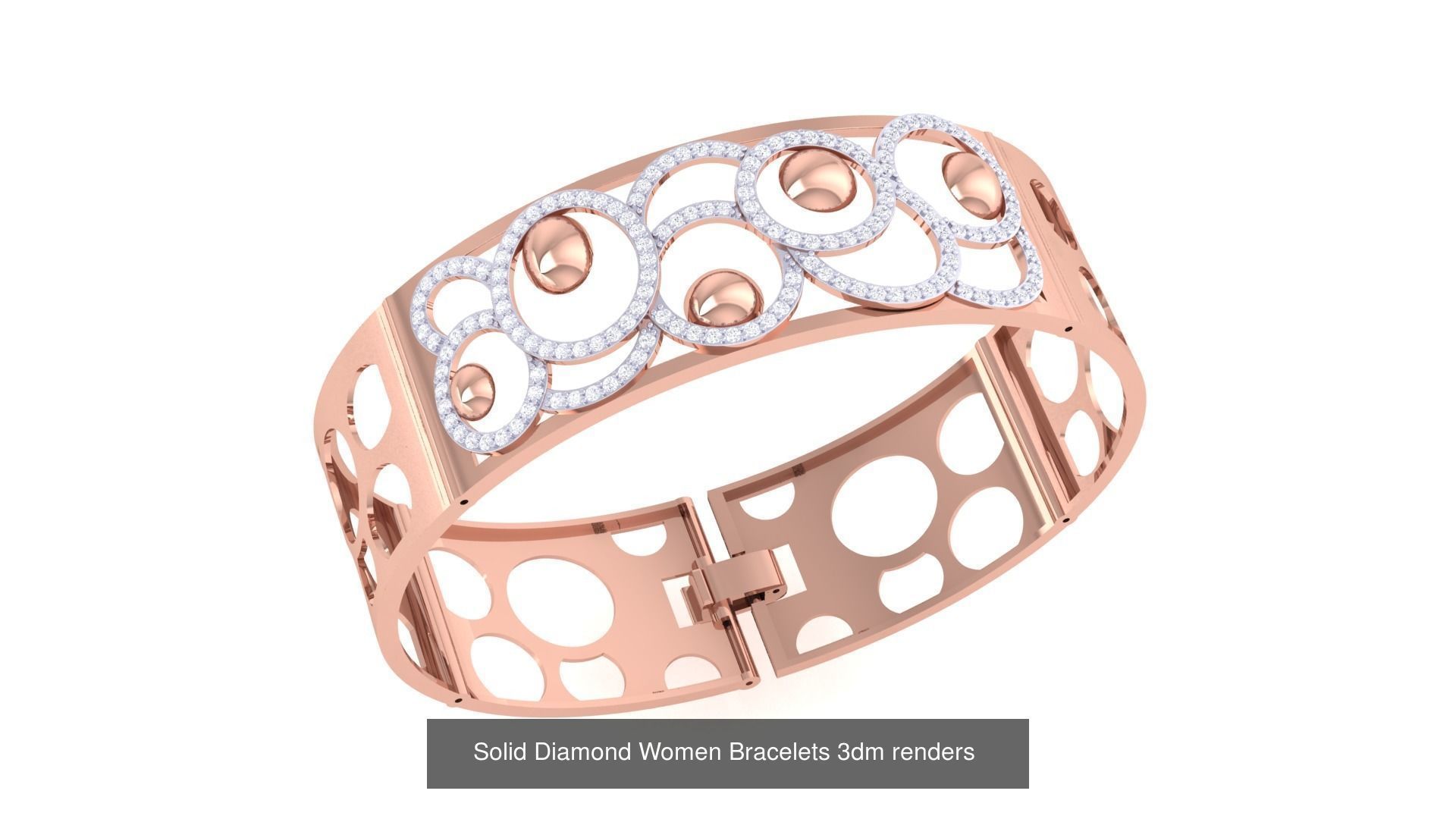 31 High Jewelry Italian Diamond Women Bracelets 3dm renders  3D Model Collection_4