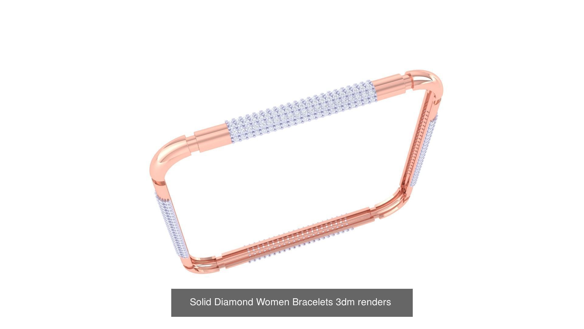 31 High Jewelry Italian Diamond Women Bracelets 3dm renders  3D Model Collection_18