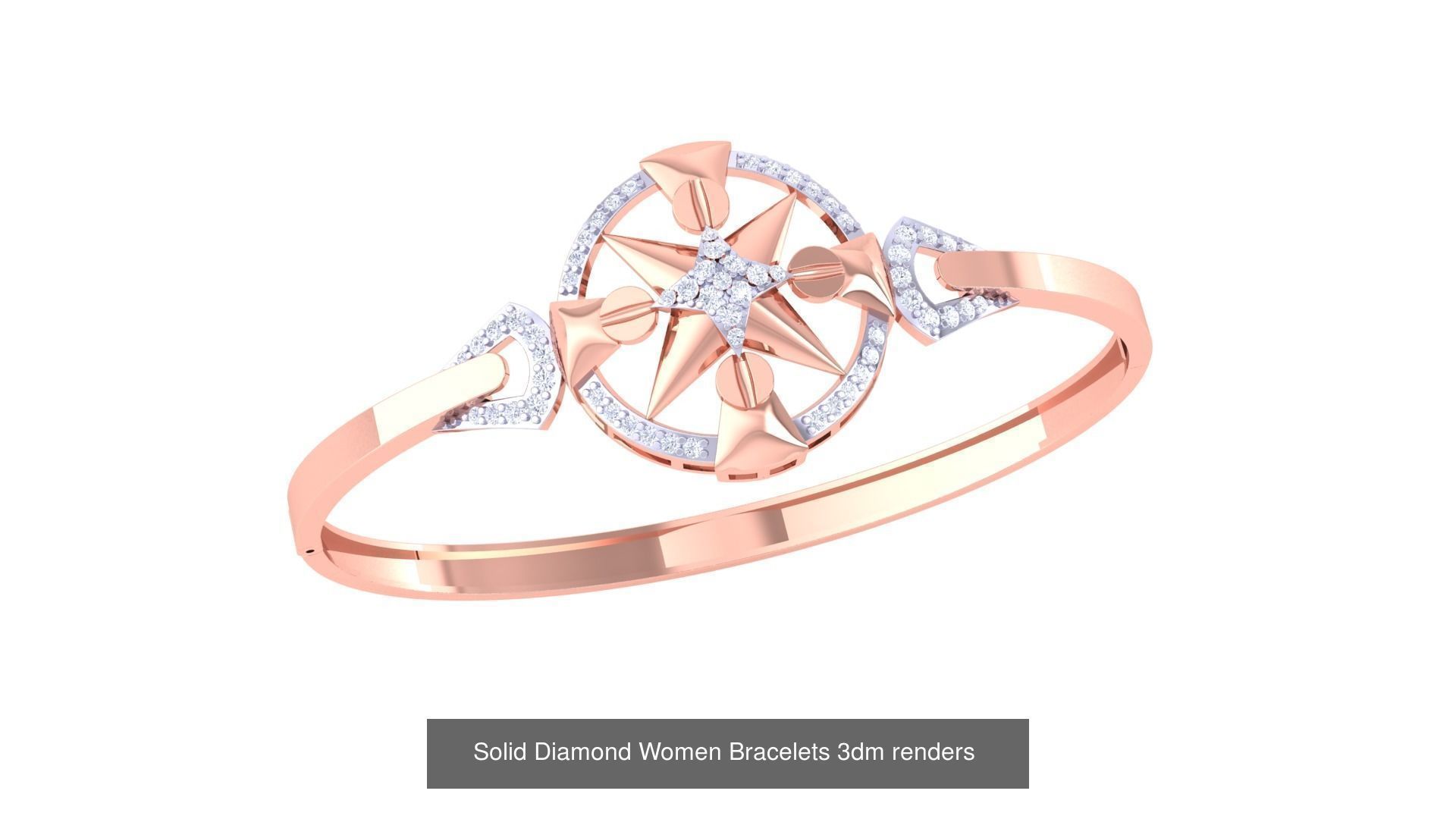 31 High Jewelry Italian Diamond Women Bracelets 3dm renders  3D Model Collection_12