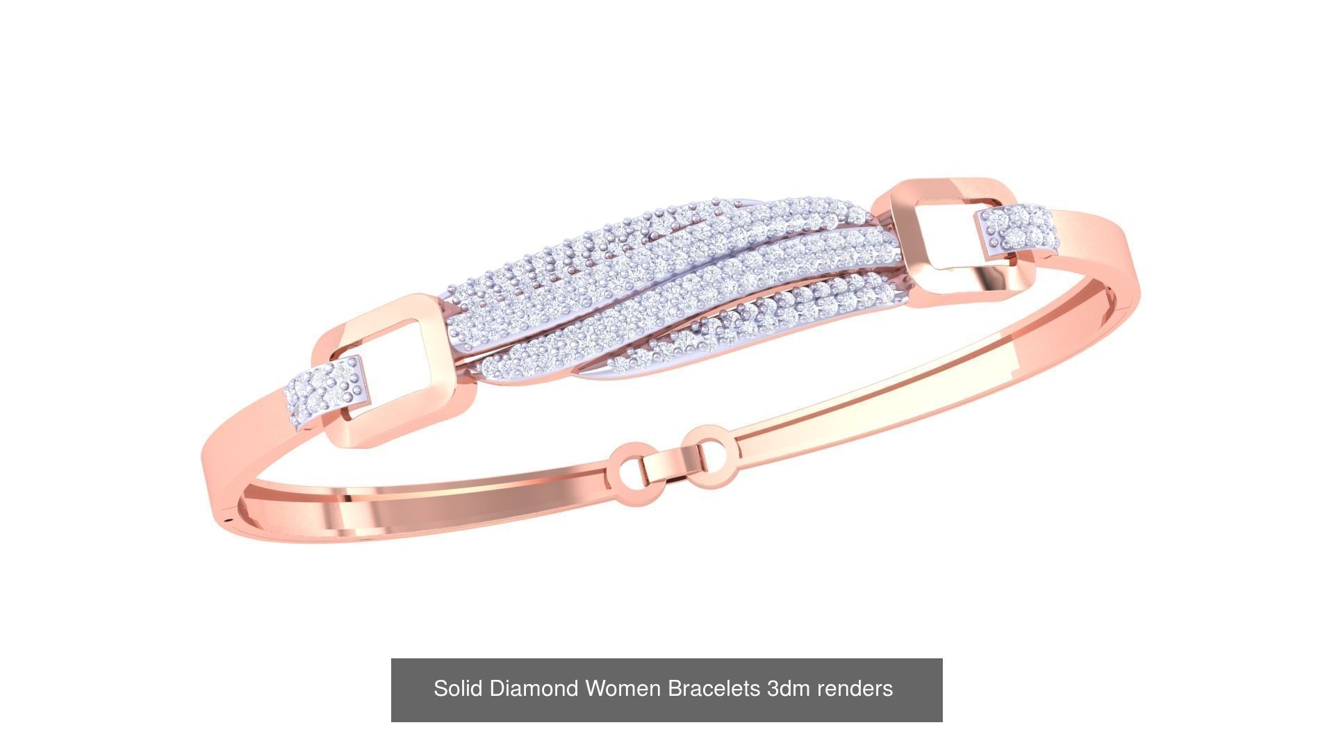 31 High Jewelry Italian Diamond Women Bracelets 3dm renders  3D Model Collection_8