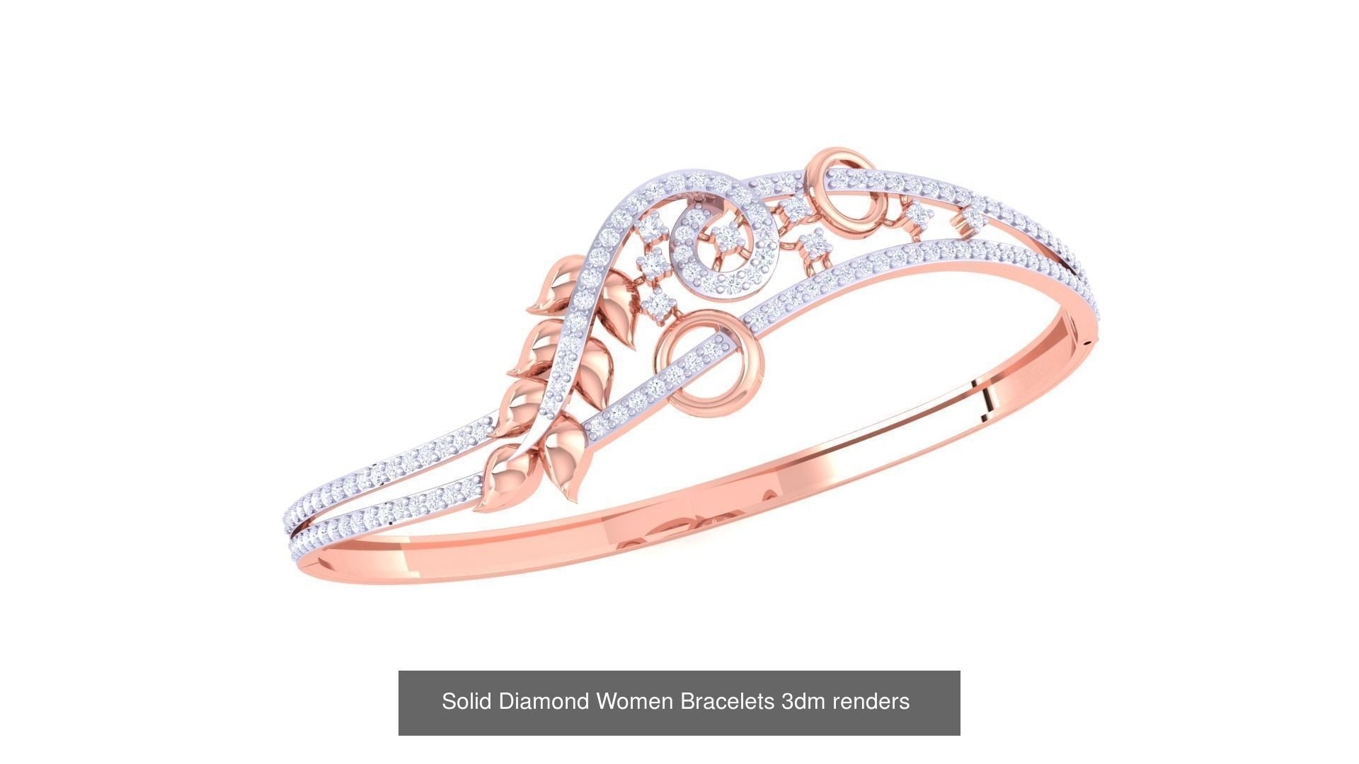 31 High Jewelry Italian Diamond Women Bracelets 3dm renders  3D Model Collection_6