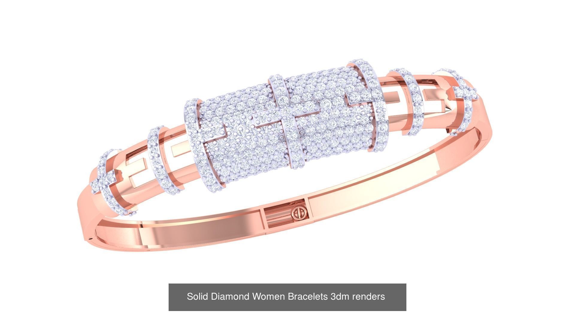 31 High Jewelry Italian Diamond Women Bracelets 3dm renders  3D Model Collection_9