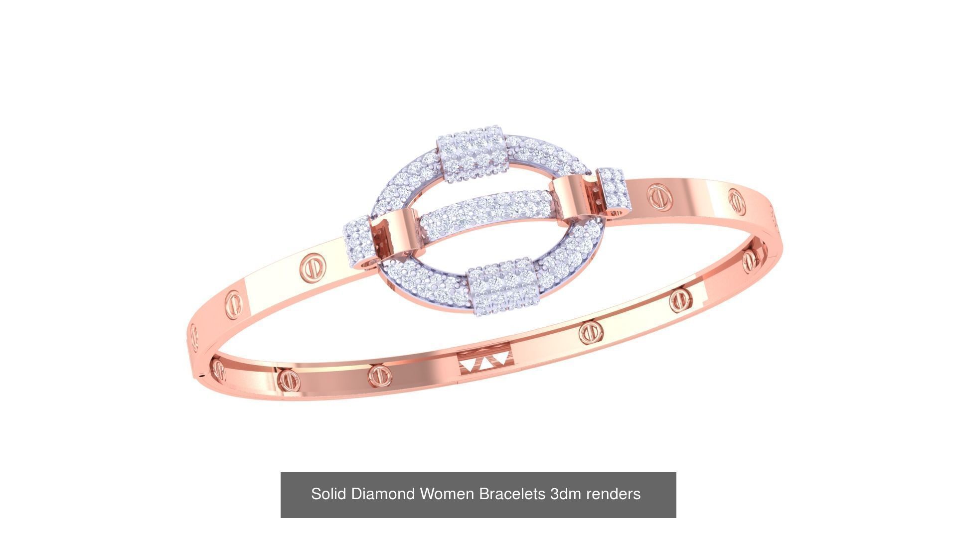 31 High Jewelry Italian Diamond Women Bracelets 3dm renders  3D Model Collection_10