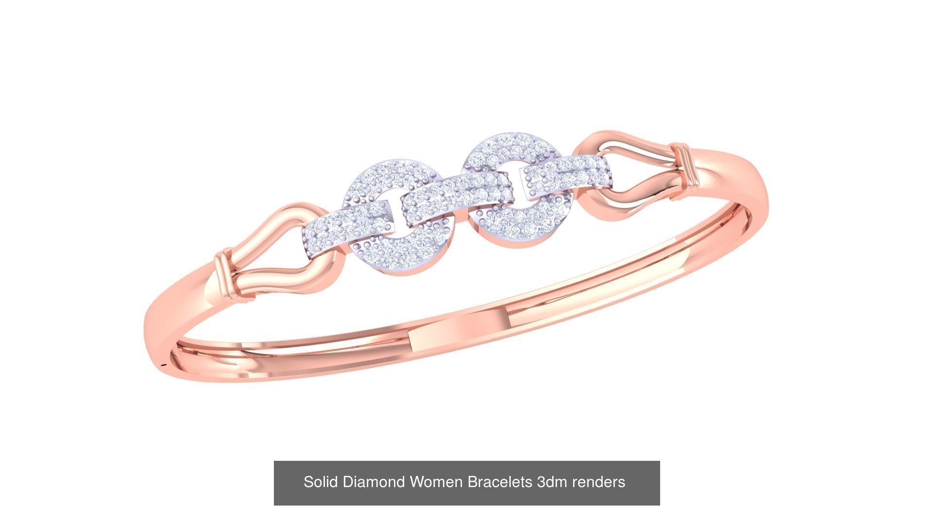 31 High Jewelry Italian Diamond Women Bracelets 3dm renders  3D Model Collection_13