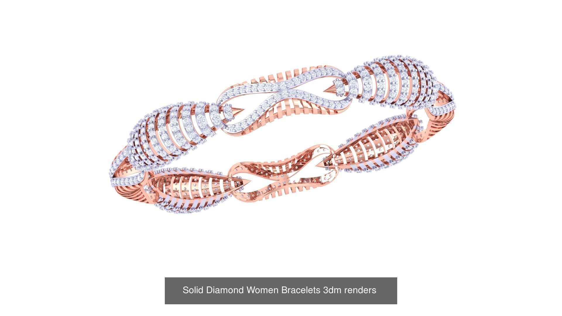 31 High Jewelry Italian Diamond Women Bracelets 3dm renders  3D Model Collection_20