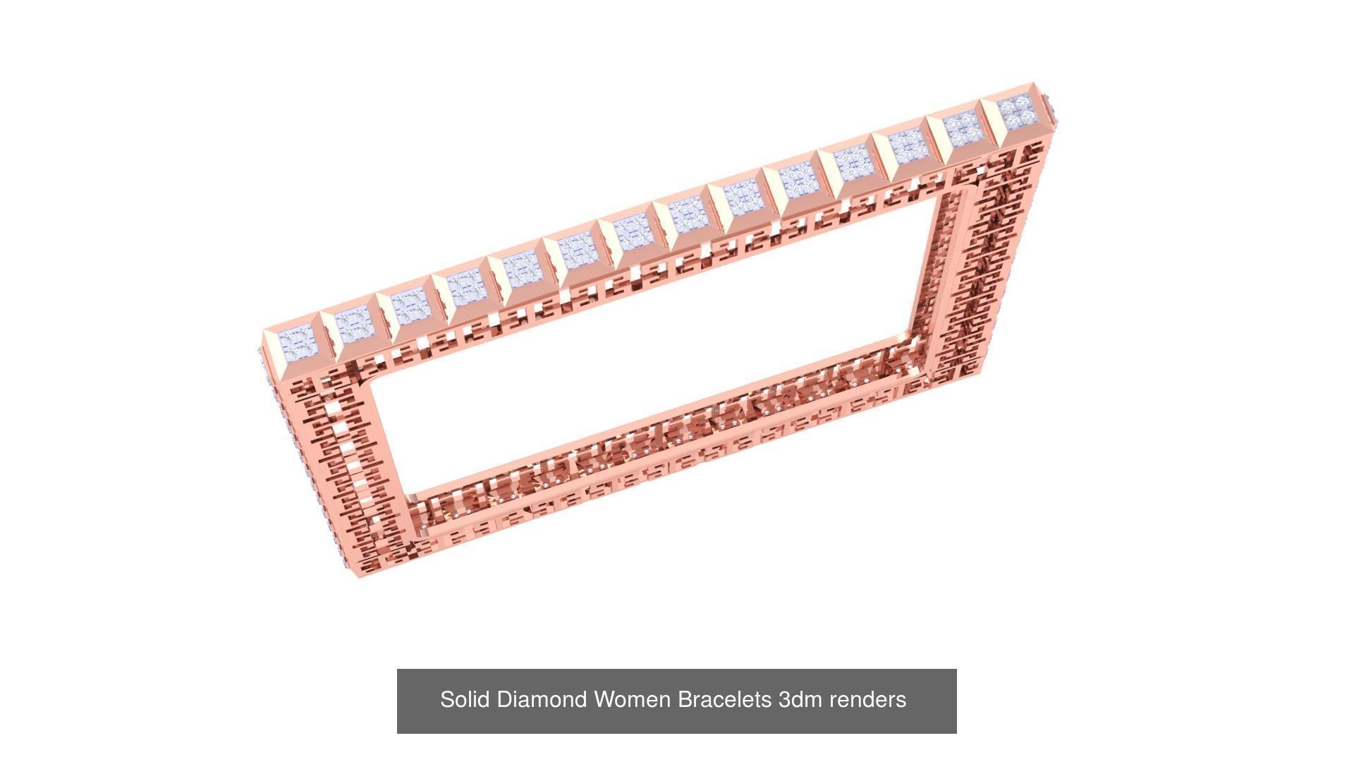 31 High Jewelry Italian Diamond Women Bracelets 3dm renders  3D Model Collection_24