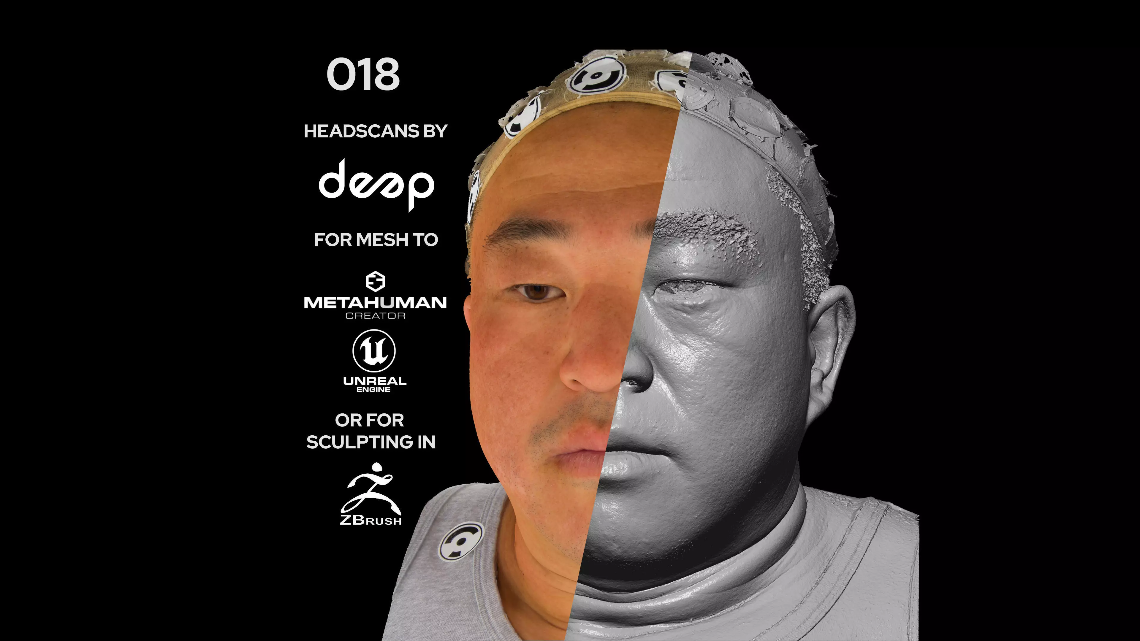 Asian Male 40s head scan 018 3D model_0