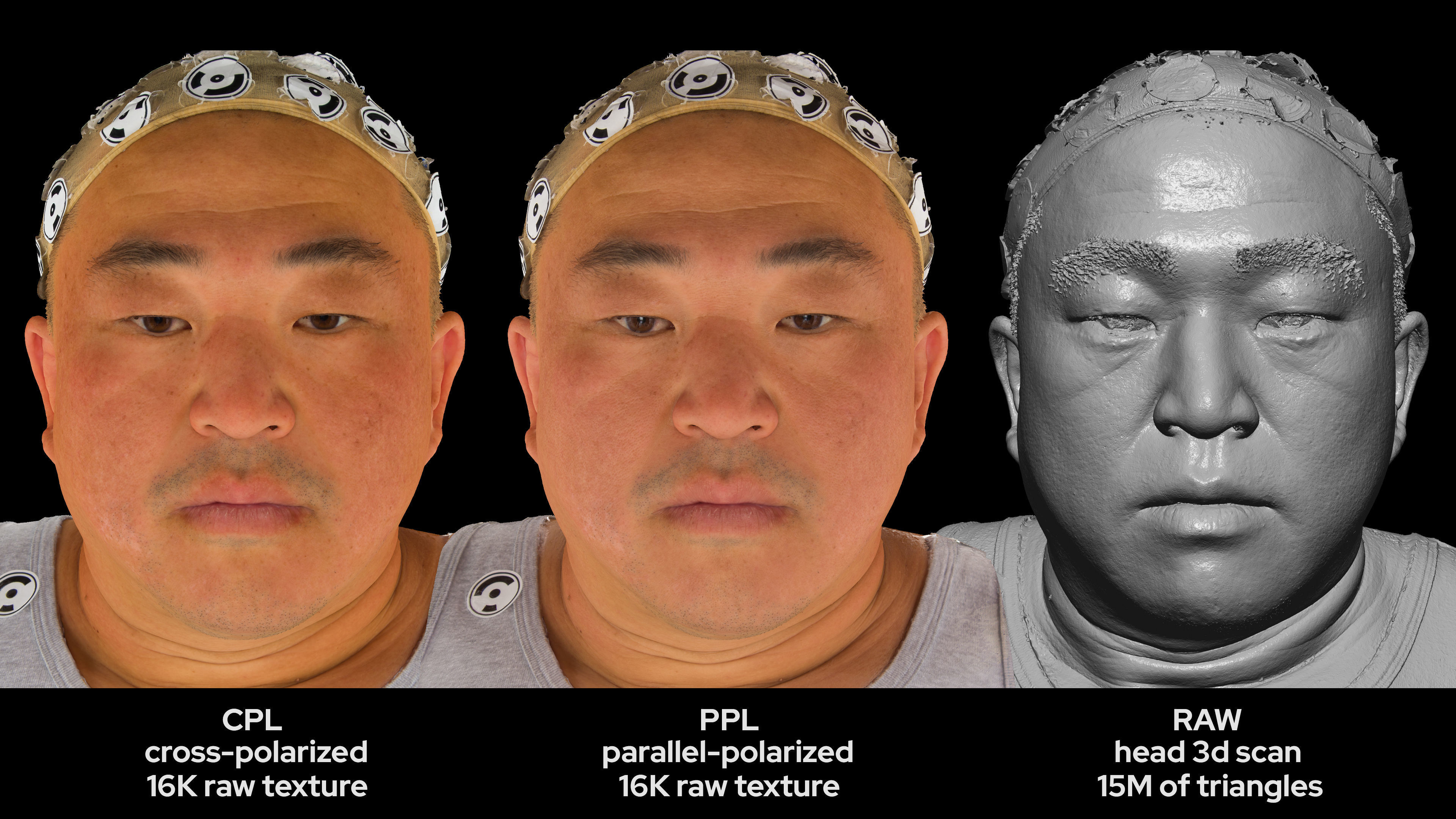 Asian Male 40s head scan 018 3D model_4