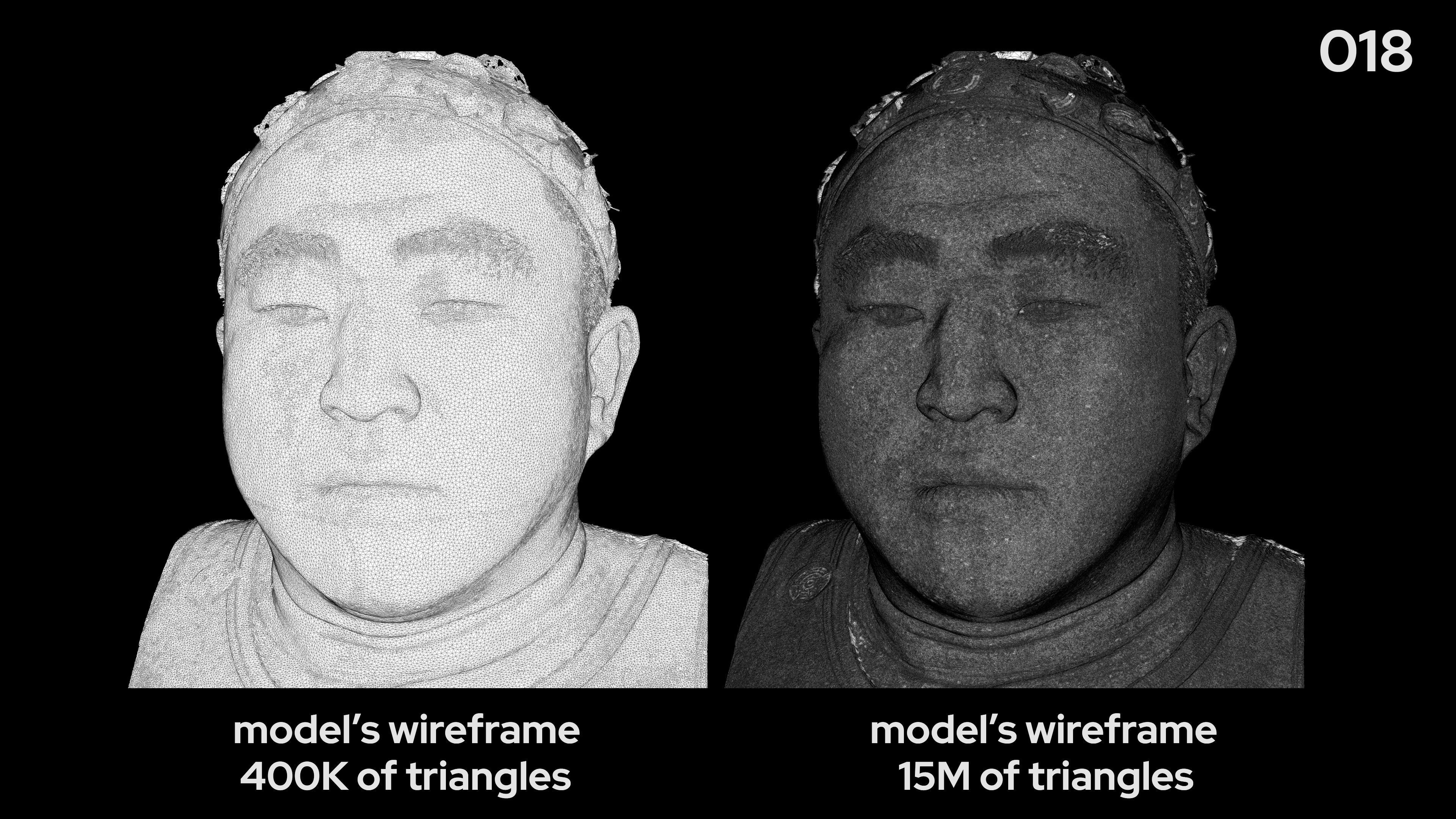 Asian Male 40s head scan 018 3D model_7