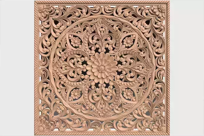Carved decor ornament for cnc 06