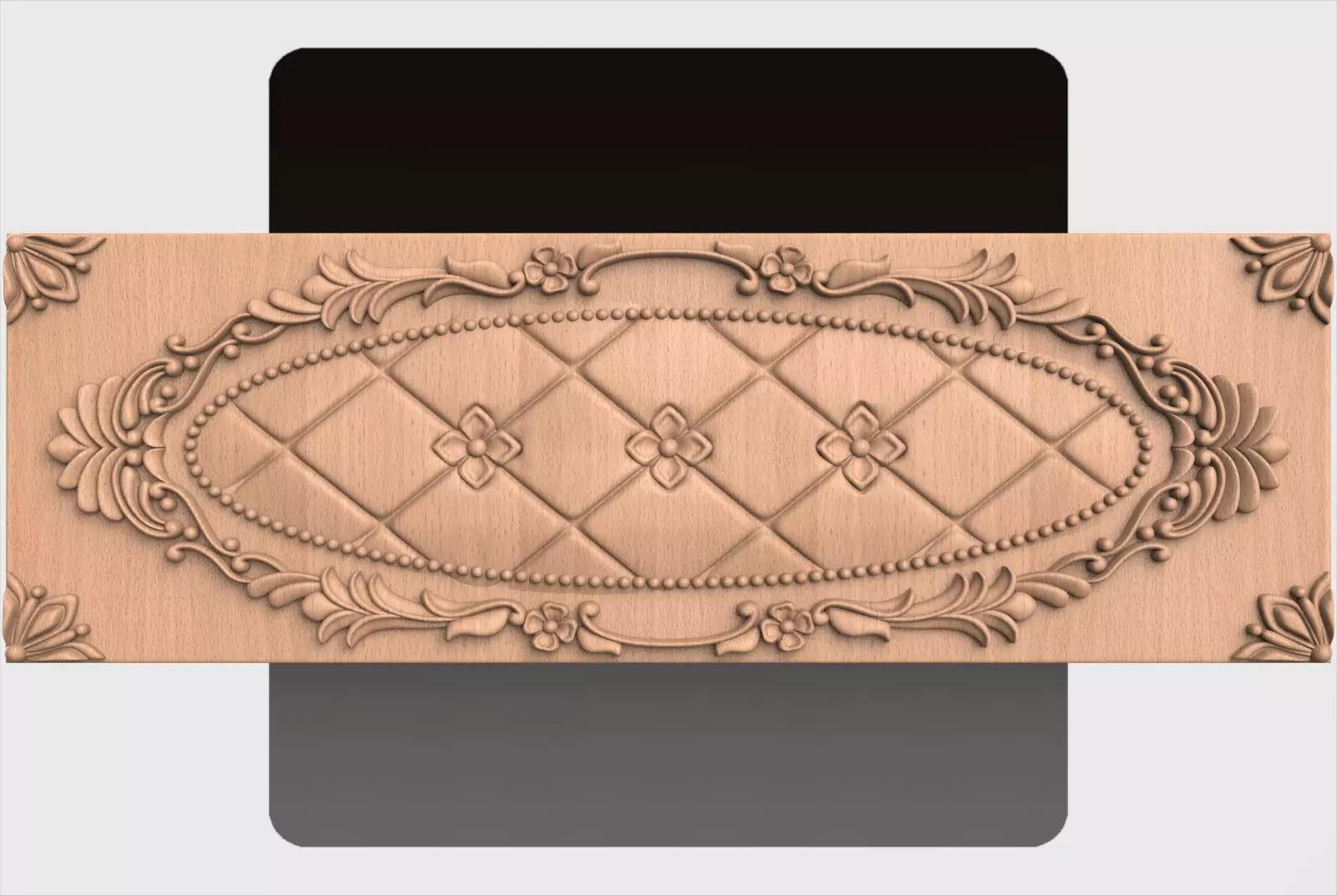 Carved decor ornament for cnc 07 3D model