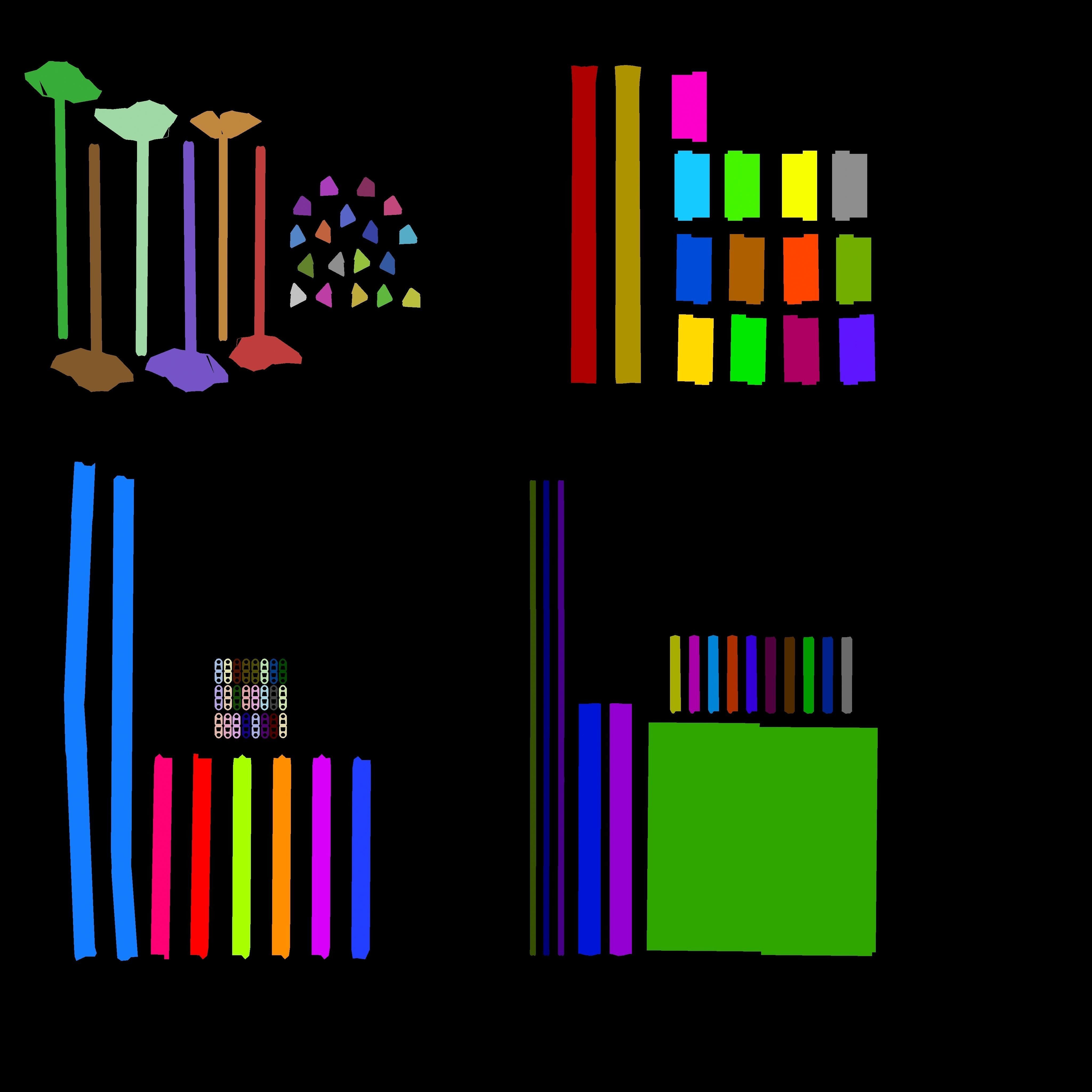 Modular mounting small platform with light Low-poly 3D model_7