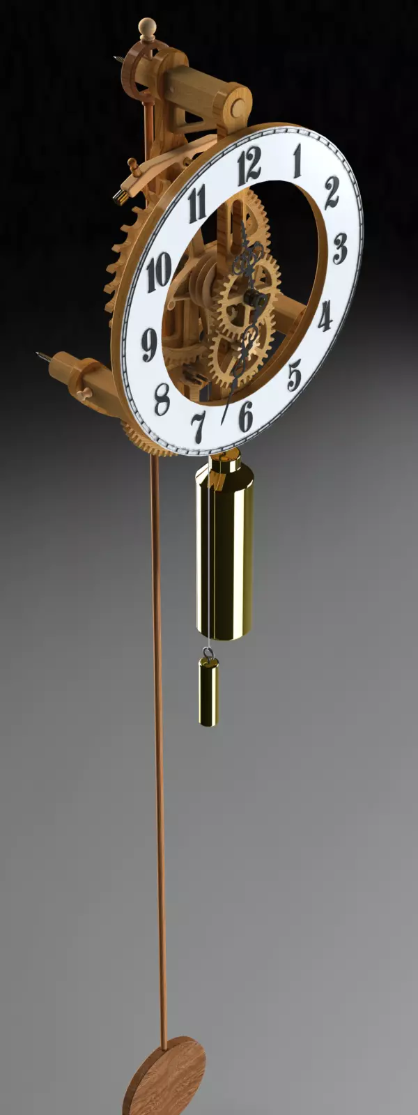 mechanic clock 3D model_0