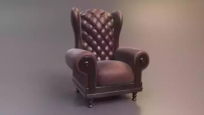 Leather Fancy Vintage Arm Chair Couch