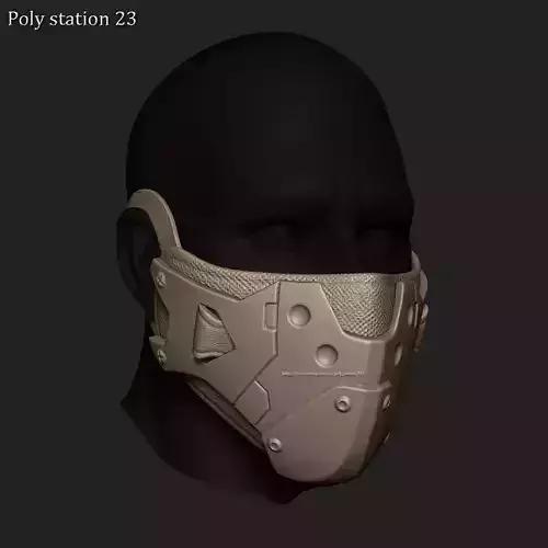 sci fi face mask v1 highpoly zbrush sculpt 3D model