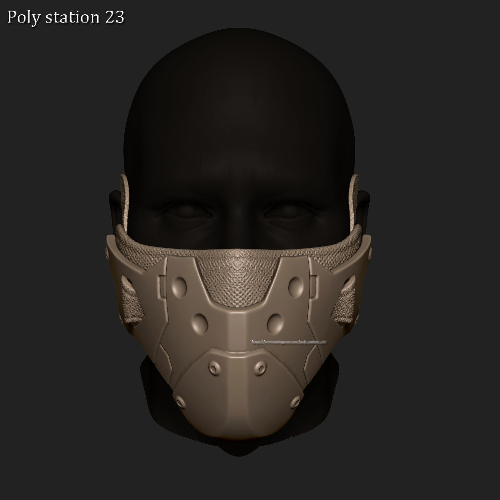 sci fi face mask v1 highpoly zbrush sculpt 3D model_1