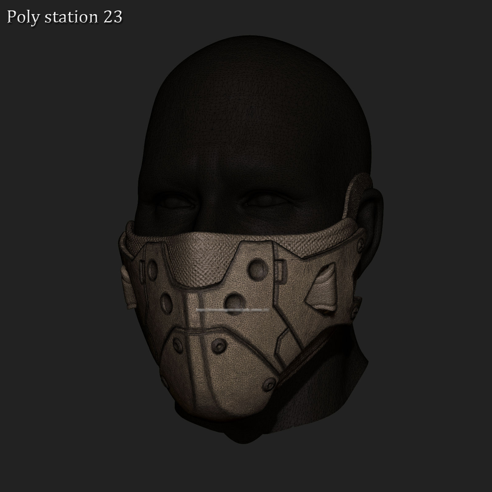sci fi face mask v1 highpoly zbrush sculpt 3D model_7