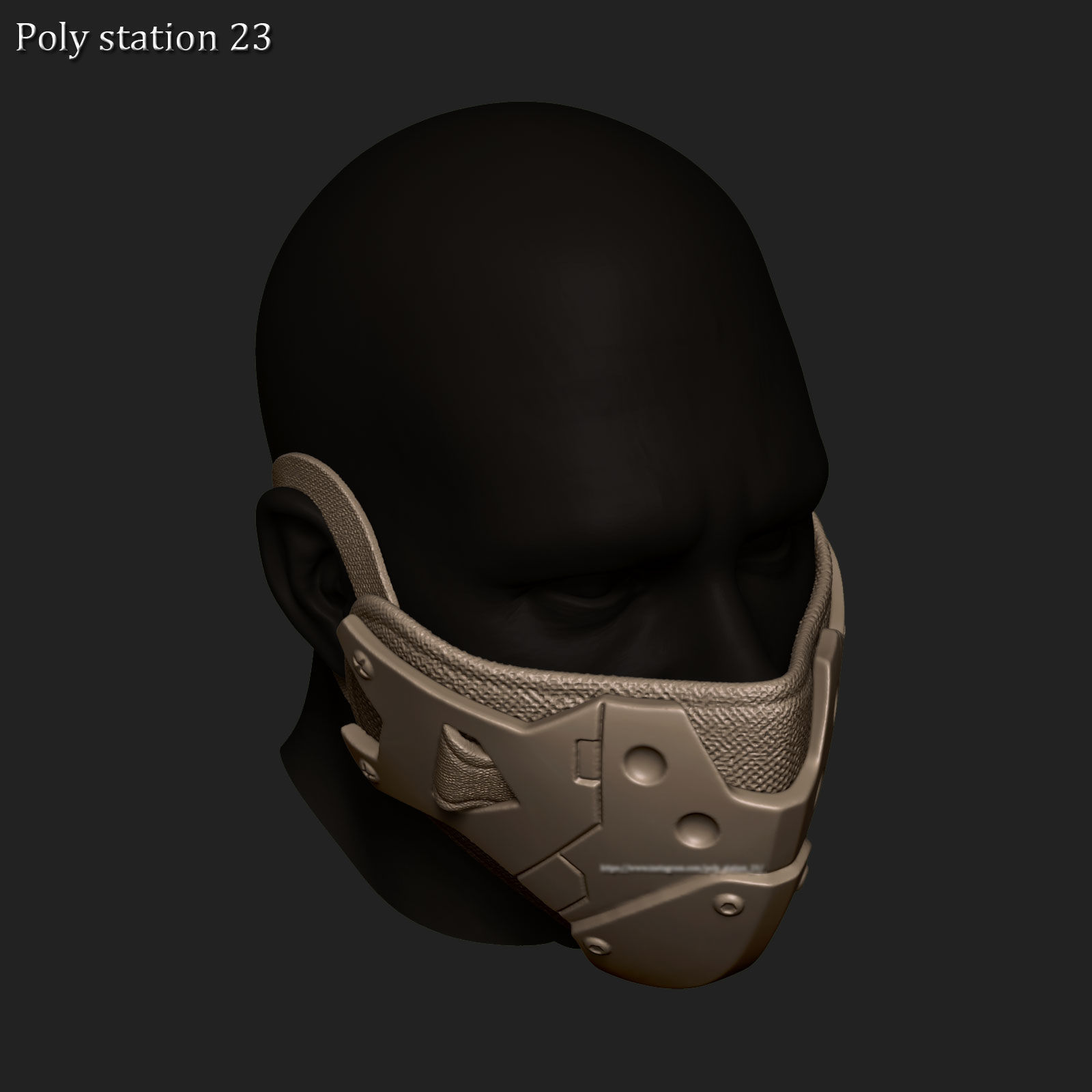sci fi face mask v1 highpoly zbrush sculpt 3D model_5