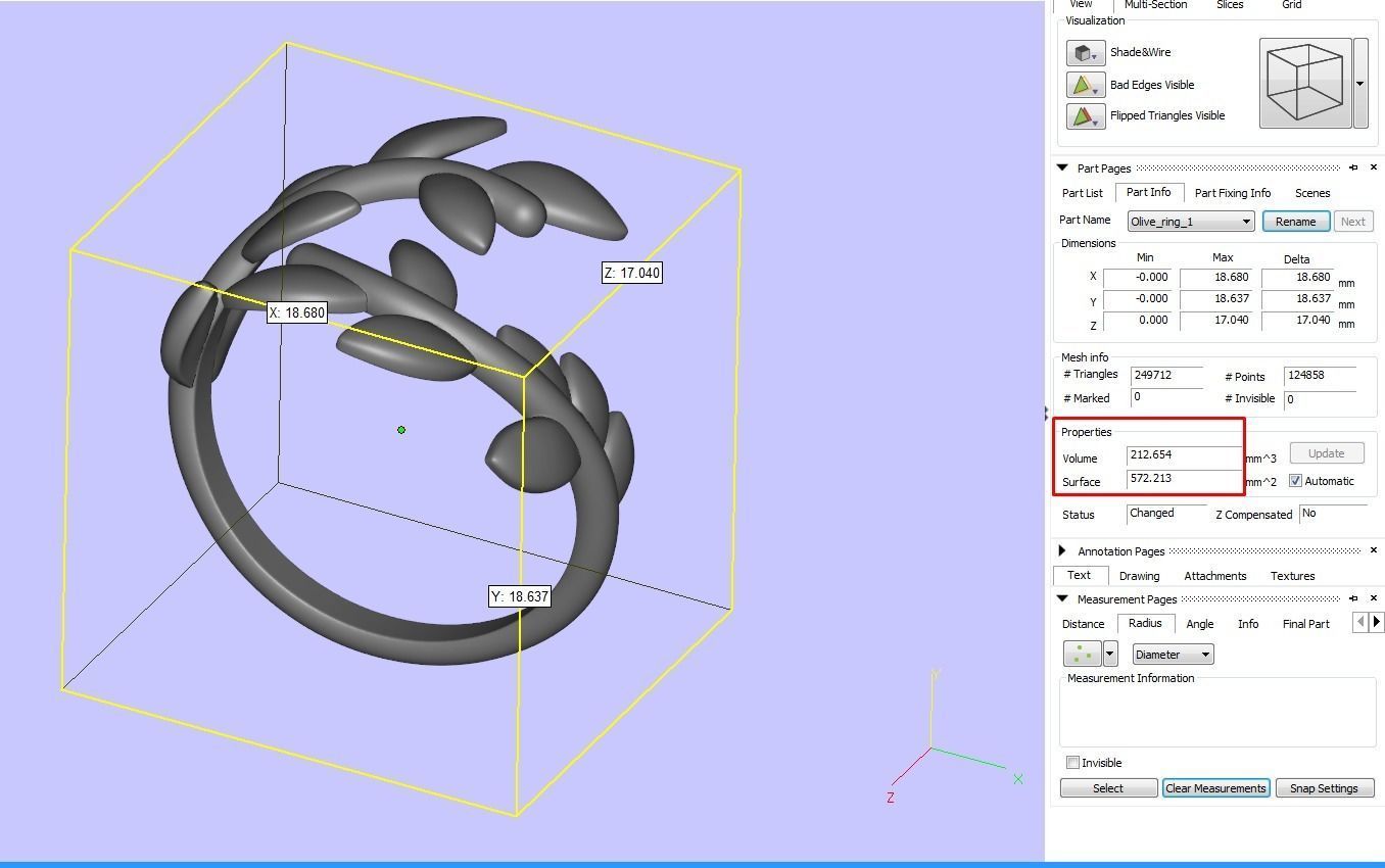 Olive Leaf Ring 3D print model_5