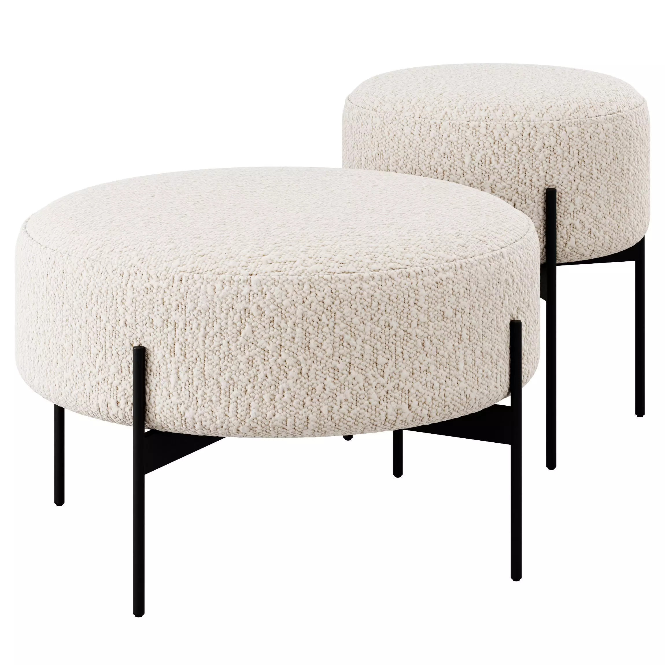 Dot boucle ottomans by Kardiel 3D model_0