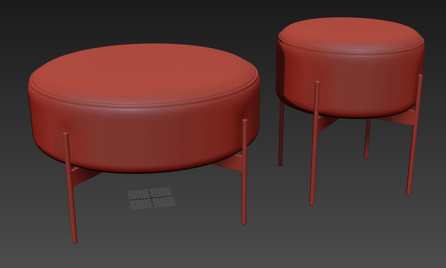Dot boucle ottomans by Kardiel 3D model_7
