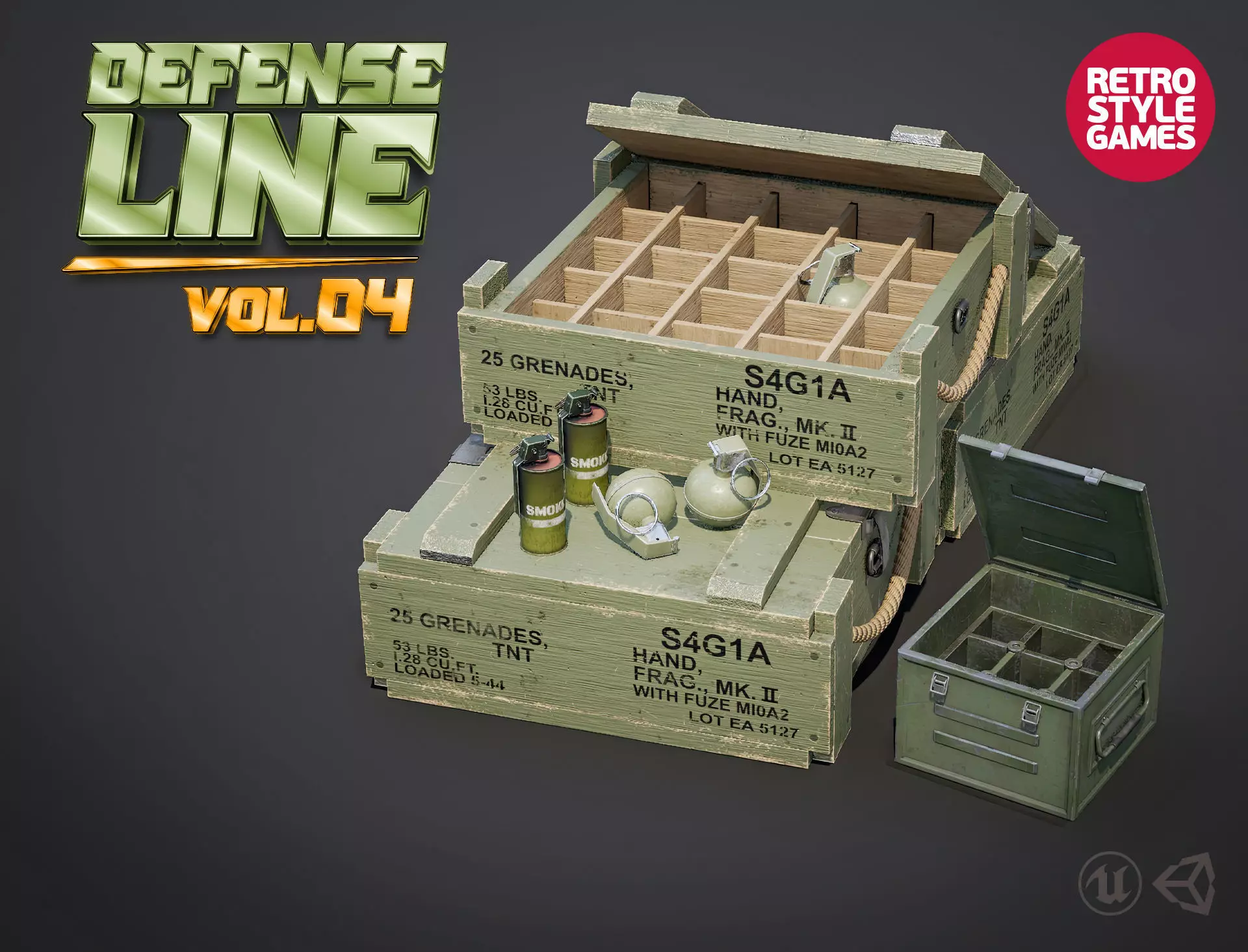 Defense Line Vol4 - Explosive Essentials Free low-poly 3D model_0
