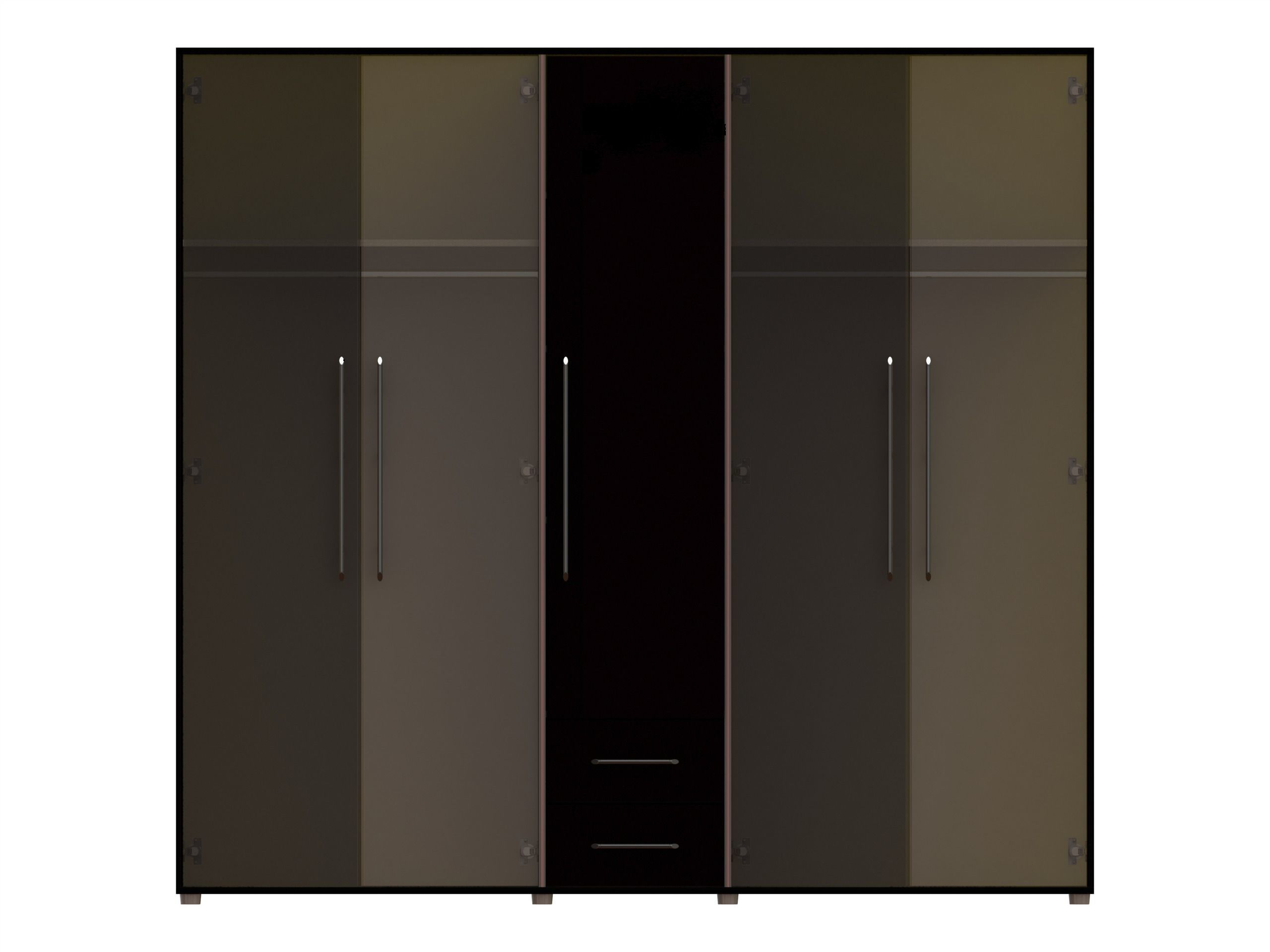 Clear Modular Wardrobe 2 m 3D model_1