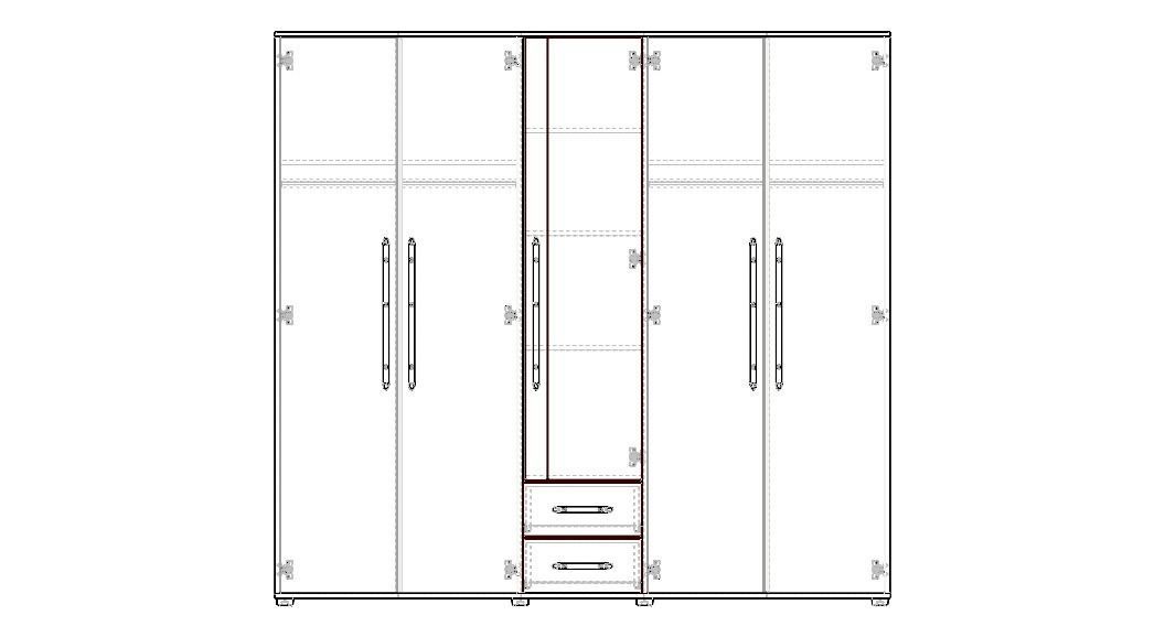 Clear Modular Wardrobe 2 m 3D model_7