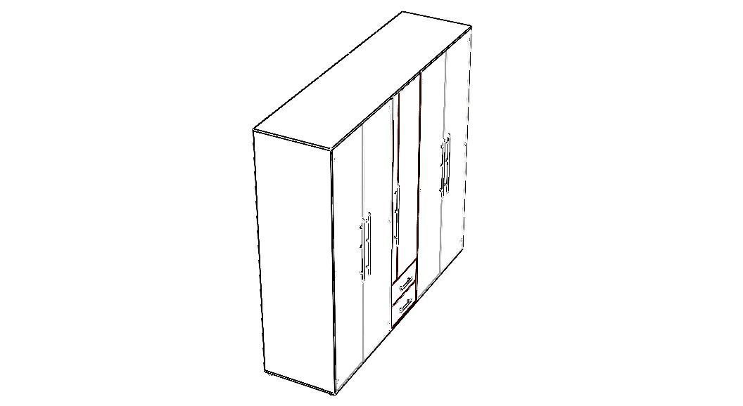 Clear Modular Wardrobe 2 m 3D model_22